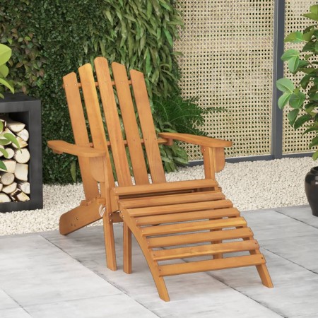 Adirondack Gartenstuhl mit Fußstütze massives Akazienholz von vidaXL, Gartenstühle - Ref: Foro24-316831, Preis: 127,75 €, Rab...