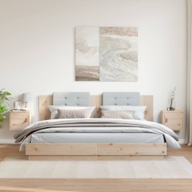 Armarios de pared 2 uds madera maciza de pino 31,5x30x30 cm