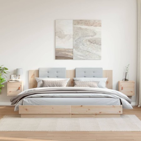 Armarios de pared 2 uds madera maciza de pino 31,5x30x30 cm