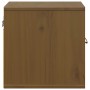 Armario de pared madera maciza de pino marrón miel 31,5x30x30cm