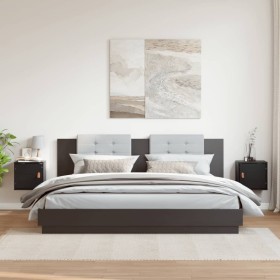 Armarios de pared 2 uds madera maciza pino negro 31,5x30x30 cm Armarios de pared 2 uds madera maciza pino negro 31,5x30x30 cm