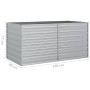 Blumenbeet aus silber verzinktem Stahl, 160 x 80 x 77 cm von vidaXL, Töpfe und Pflanzgefäße - Ref: Foro24-316880, Preis: 67,0...