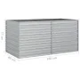 Blumenbeet aus silber verzinktem Stahl, 160 x 80 x 77 cm von vidaXL, Töpfe und Pflanzgefäße - Ref: Foro24-316880, Preis: 62,9...