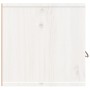 Armarios de pared 2 uds madera maciza pino blanco 80x30x30 cm