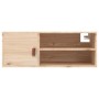 Armarios de pared 2 uds madera maciza de pino 80x30x30 cm
