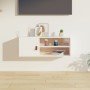 Armario de pared de madera maciza de pino blanco 80x30x30 cm en Estantes y estanterías | Comprar online en Foro24