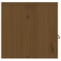 Armario de pared madera maciza de pino marrón miel 80x30x30 cm