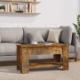 Mesa de centro madera de ingeniería roble ahumado 101x49x52 cm