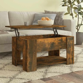 Mesa de centro madera de ingeniería roble ahumado 79x49x41 cm Mesa de centro madera de ingeniería roble ahumado 79x49x41 cm