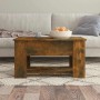 Mesa de centro madera de ingeniería roble ahumado 79x49x41 cm