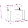 Mesa de centro madera de ingeniería roble ahumado 79x49x41 cm
