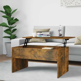 Mesa de centro madera ingeniería roble ahumado 80x50,5x41,5 cm Mesa de centro madera ingeniería roble ahumado 80x50,5x41,5 cm