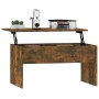 Mesa de centro madera ingeniería roble ahumado 80x50,5x41,5 cm