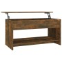 Mesa de centro madera de ingeniería roble ahumado 102x50x52,5cm