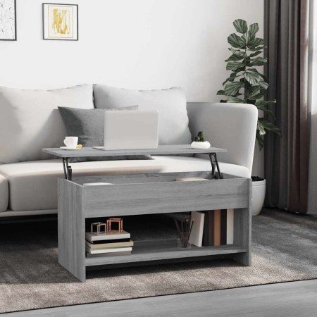 Mesa de centro madera de ingeniería gris Sonoma 102x50x52,5 cm