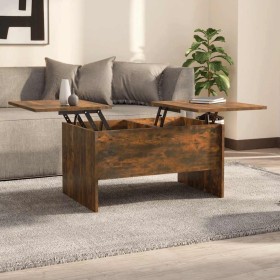 Mesa de centro madera de ingeniería roble ahumado 80x50x42,5 cm Mesa de centro madera de ingeniería roble ahumado 80x50x42,5 cm