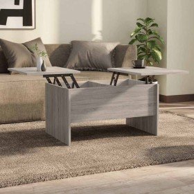 Mesa de centro madera de ingeniería gris Sonoma 80x50x42,5 cm Mesa de centro madera de ingeniería gris Sonoma 80x50x42,5 cm