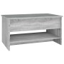 Mesa de centro madera contrachapada gris Sonoma 80x50x40 cm