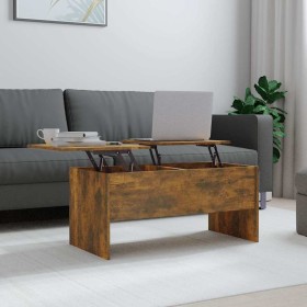 Mesa de centro madera ingeniería roble ahumado 102x50,5x46,5 cm Mesa de centro madera ingeniería roble ahumado 102x50,5x46,5 cm