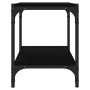 Mueble para TV madera contrachapada y acero negro 40x33x41 cm