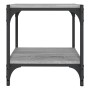 Mueble para TV contrachapada y acero gris Sonoma 40x33x41 cm