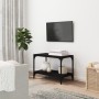 Mueble para TV madera contrachapada y acero negro 60x33x41 cm