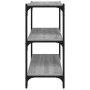 Estantería contrachapada y acero gris Sonoma 60x33x70,5 cm en Librerías y estanterías | Comprar online en Foro24