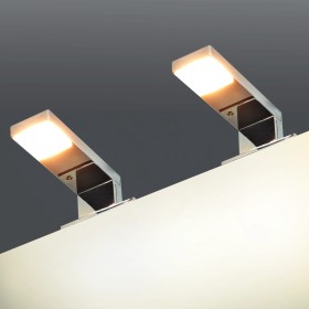 Lámparas de espejo 2 W luz blanca cálida 2 unidades