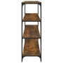 Estantería contrachapada y acero roble ahumado 100x33x100 cm en Librerías y estanterías | Comprar online en Foro24