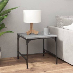 Mesa auxiliar de madera contrachapada gris Sonoma 40x40x35 cm en Mesas de centro | Comprar online en Foro24