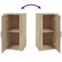 Aparador madera contrachapada color roble Sonoma 40x33x70 cm