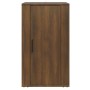 Aparador de madera contrachapada marrón roble 40x33x70 cm