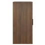 Aparador de madera contrachapada marrón roble 40x33x70 cm