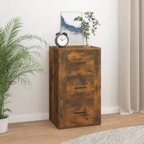 Aparador madera contrachapada color roble ahumado 40x33x70 cm Aparador madera contrachapada color roble ahumado 40x33x70 cm