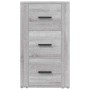 Aparador de madera contrachapada gris Sonoma 40x33x70 cm