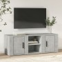 Mueble de TV madera contrachapada gris hormigón 100x31,5x35 cm