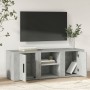 Mueble de TV madera contrachapada gris hormigón 100x31,5x35 cm