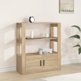 Aparador madera contrachapada color roble Sonoma 80x30x90 cm Aparador madera contrachapada color roble Sonoma 80x30x90 cm