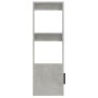 Aparador de madera contrachapada gris hormigón 80x30x90 cm