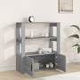Aparador de madera contrachapada gris Sonoma 80x30x90 cm