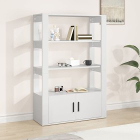 Aparador de madera contrachapada blanco 80x30x119,5 cm Aparador de madera contrachapada blanco 80x30x119,5 cm