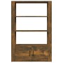 Aparador madera contrachapada roble ahumado 80x30x119,5 cm