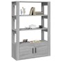 Aparador de madera contrachapada gris Sonoma 80x30x119,5 cm
