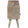 Mueble para TV madera maciza de mango rugosa gris 130x35x51 cm de vidaXL, Muebles TV - Ref: Foro24-321805, Precio: 184,73 €, ...