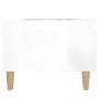 Mesas auxiliares 2 uds contrachapada blanco brillo 50x46x35 cm