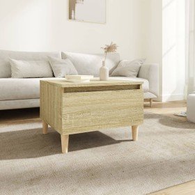 Mesa auxiliar madera contrachapada roble Sonoma 50x46x35 cm Mesa auxiliar madera contrachapada roble Sonoma 50x46x35 cm