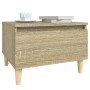 Mesa auxiliar madera contrachapada roble Sonoma 50x46x35 cm