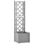 Flowerbed with trellis and gray automatic irrigation system by vidaXL, Pots and planters - Ref: Foro24-317577, Price: 103,81 ...