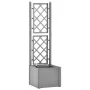 Flowerbed with trellis and gray automatic irrigation system by vidaXL, Pots and planters - Ref: Foro24-317577, Price: 101,70 ...