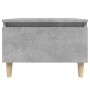Mesa auxiliar de madera contrachapada gris hormigón 50x46x35 cm